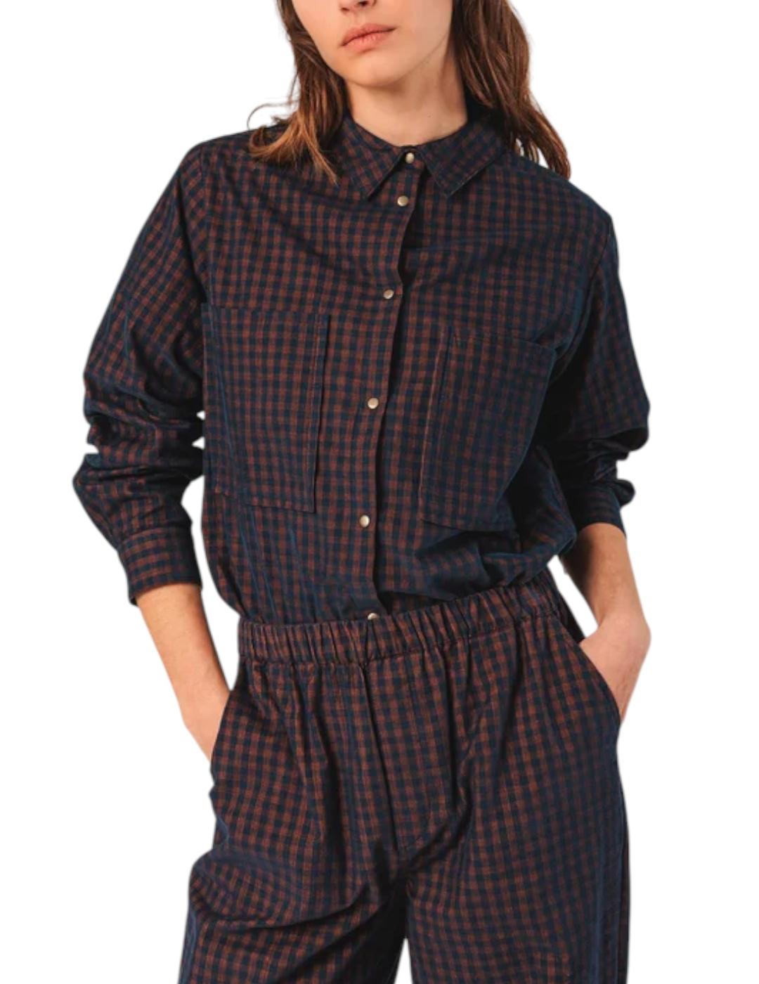 Sobrecamisa Indi&cold Micropana Vichy Marino