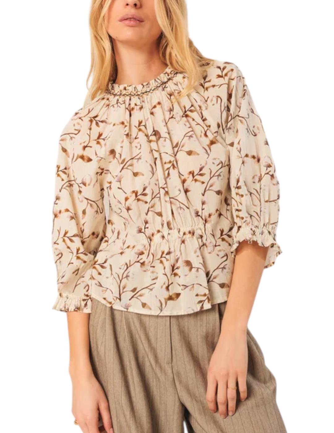 Blusa Indi&cold Engomada Marrón