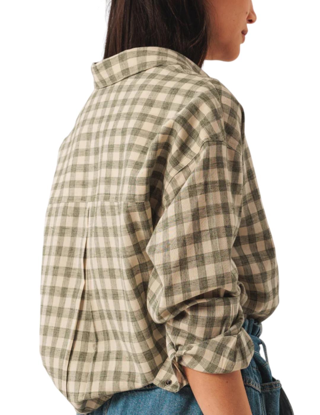 Camisa Indi&cold Cuadro Vichy Khaki