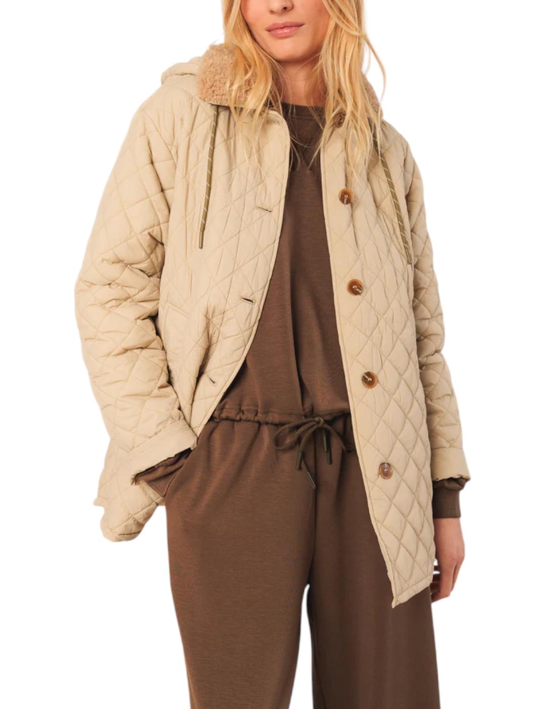 Parka Indi&cold Acolchada Crema