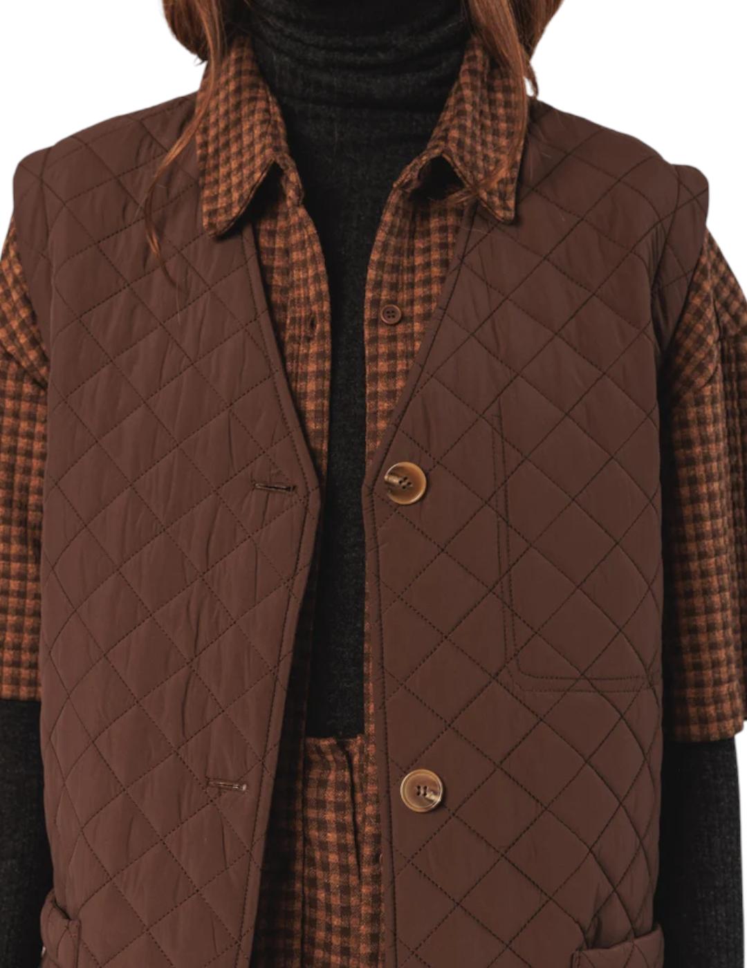 Chaleco Indi&cold Acolchado Chocolate