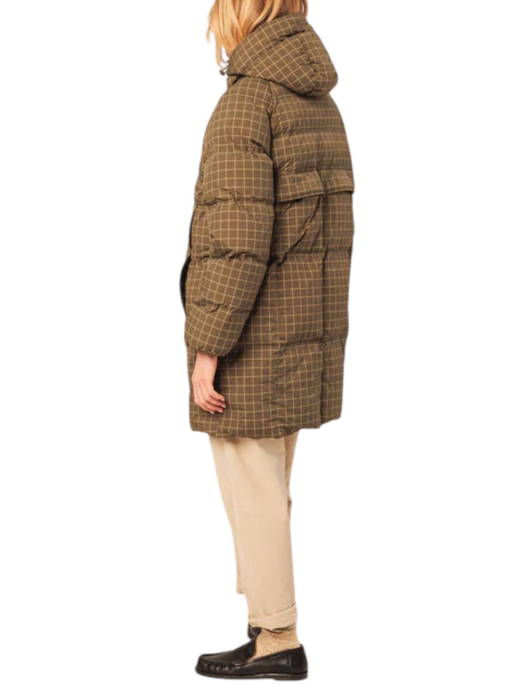 Plumífero Indi&cold Cuadros Khaki