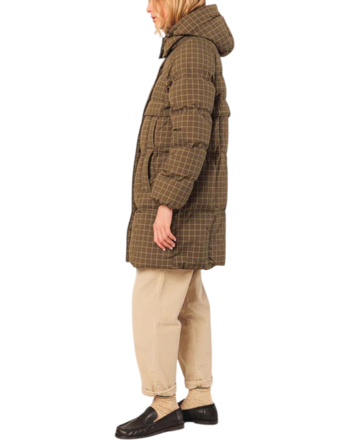 Plumífero Indi&cold Cuadros Khaki