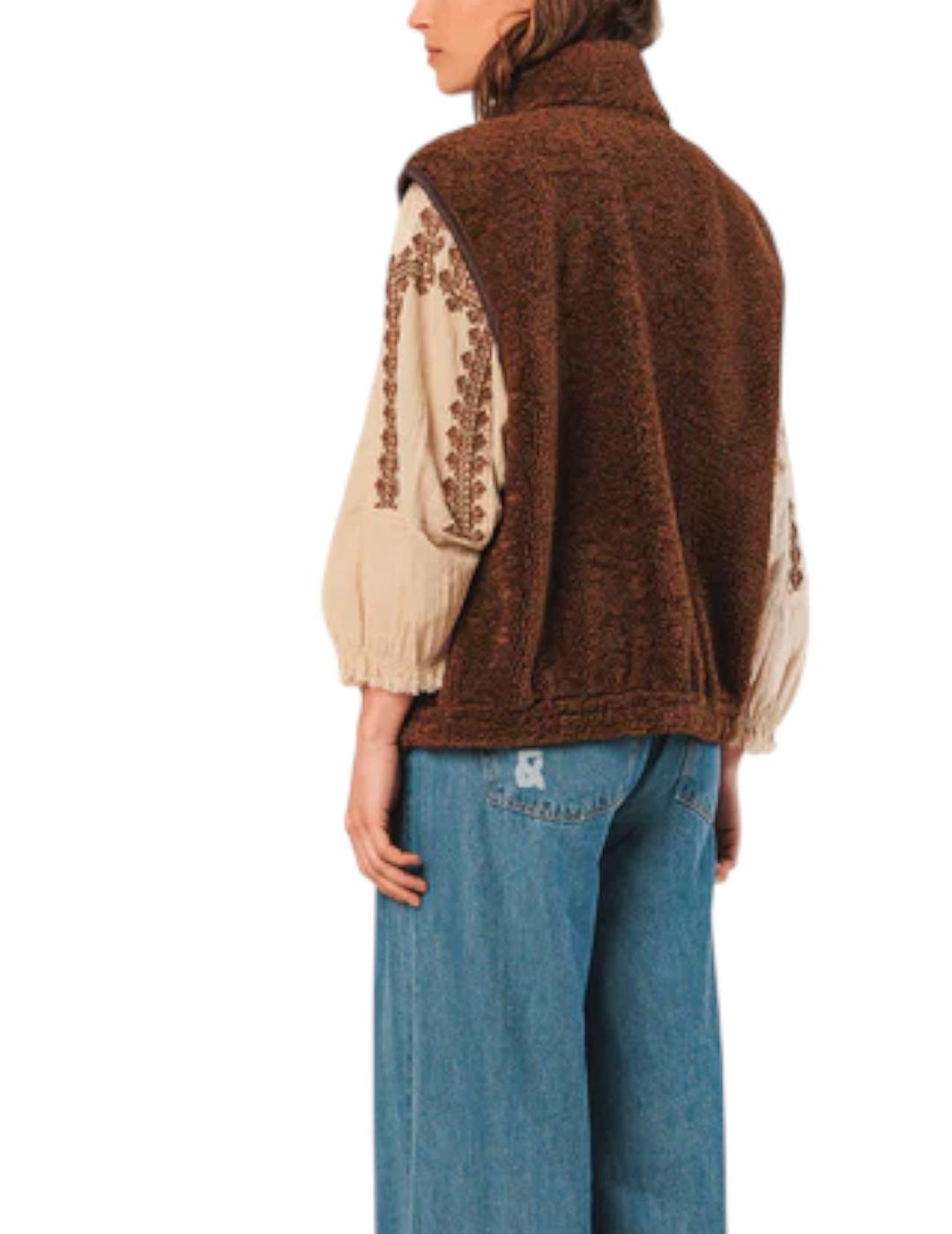 Chaleco Indi&cold Teddy Reversible Chocolate