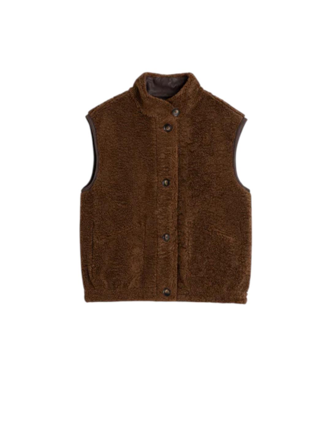 Chaleco Indi&cold Teddy Reversible Chocolate