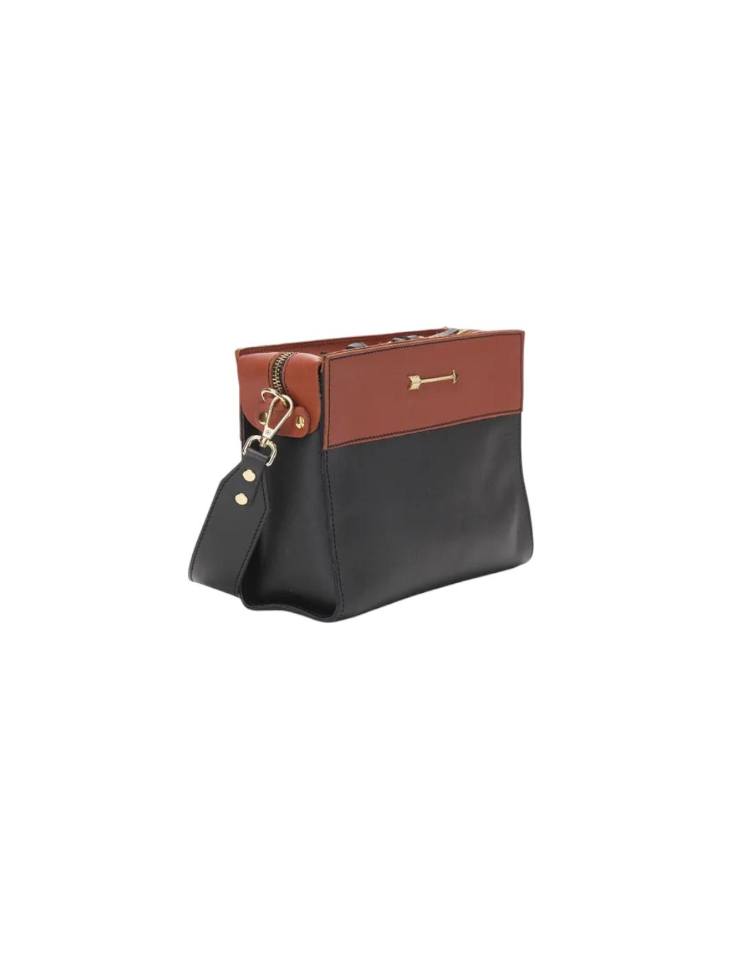 Bolso Mércules Harold Negro y Teja