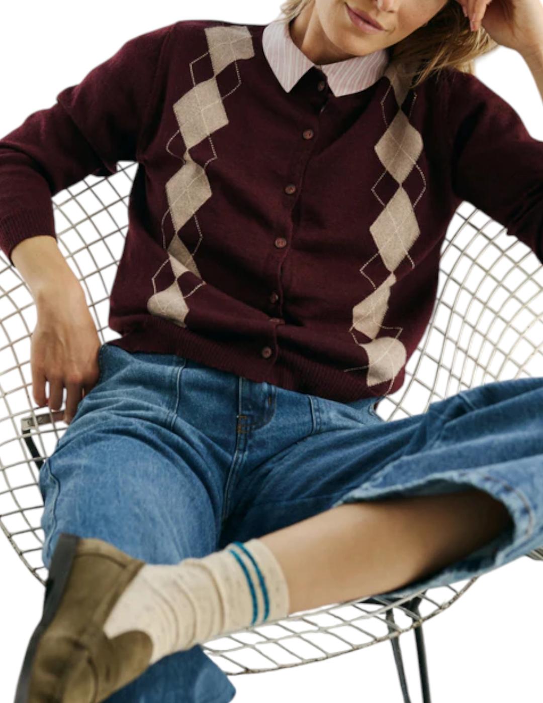 Chaqueta Indi&cold Rombos Caoba