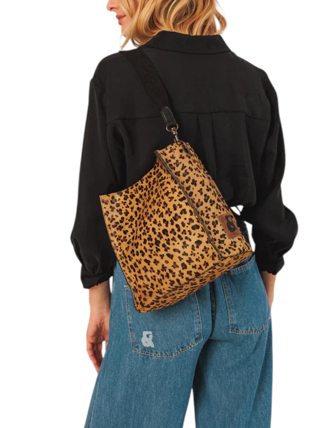 Bolso Indi&cold Bucket Piel Camel