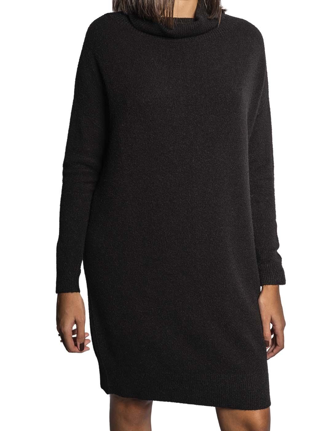 Vestido Carta Libera Punto Marrón