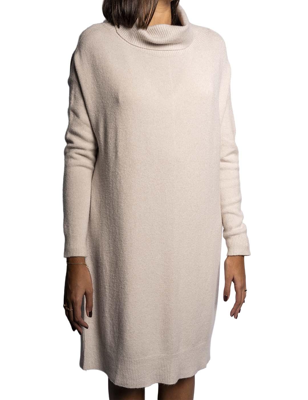 Vestido Carta Libera Punto Marrón