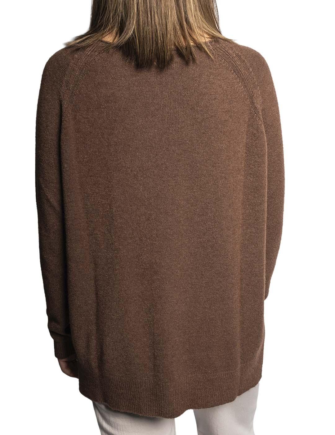 Jersey Carta Libera Over Marrón