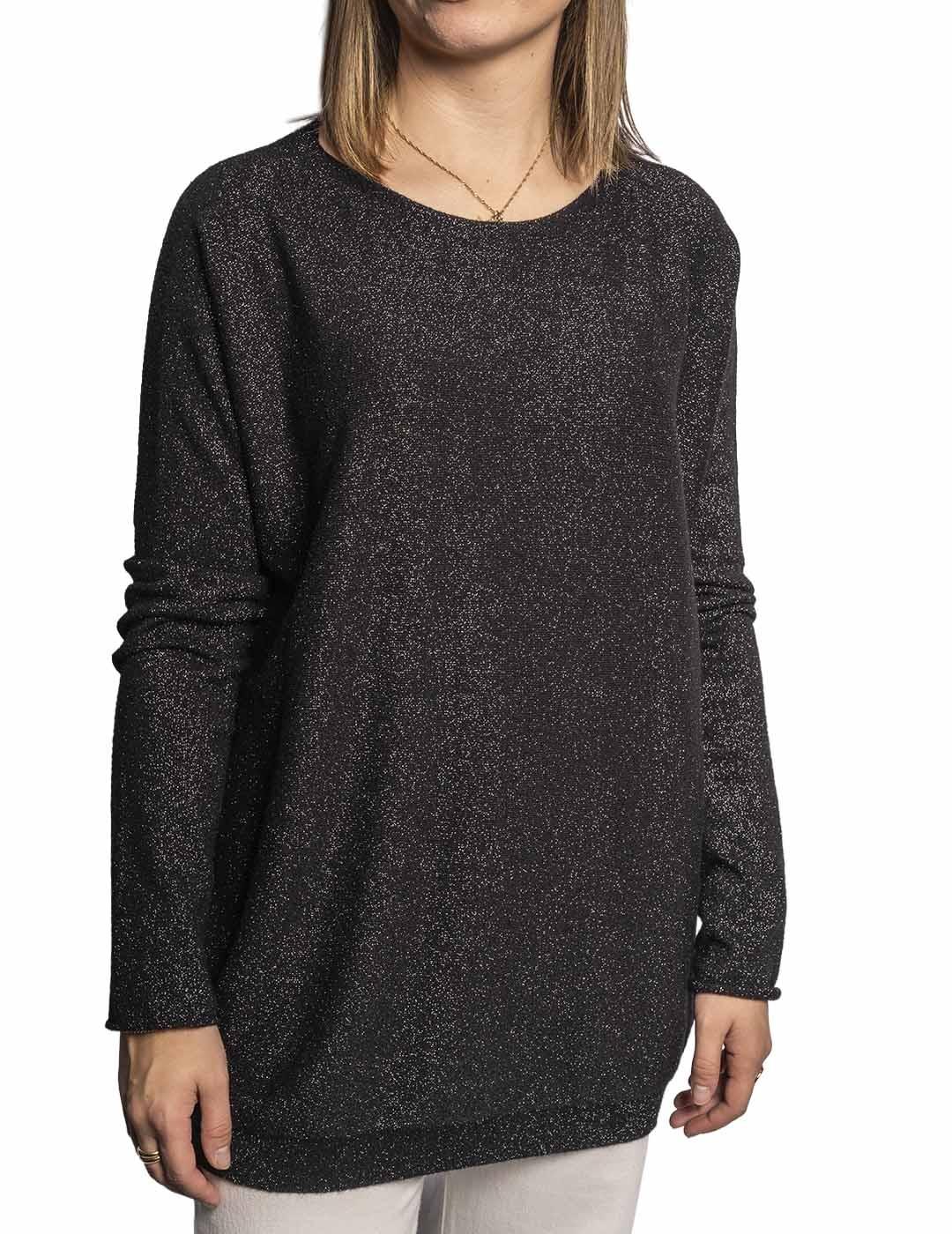 Jersey Carta Libera Lúrex Negro