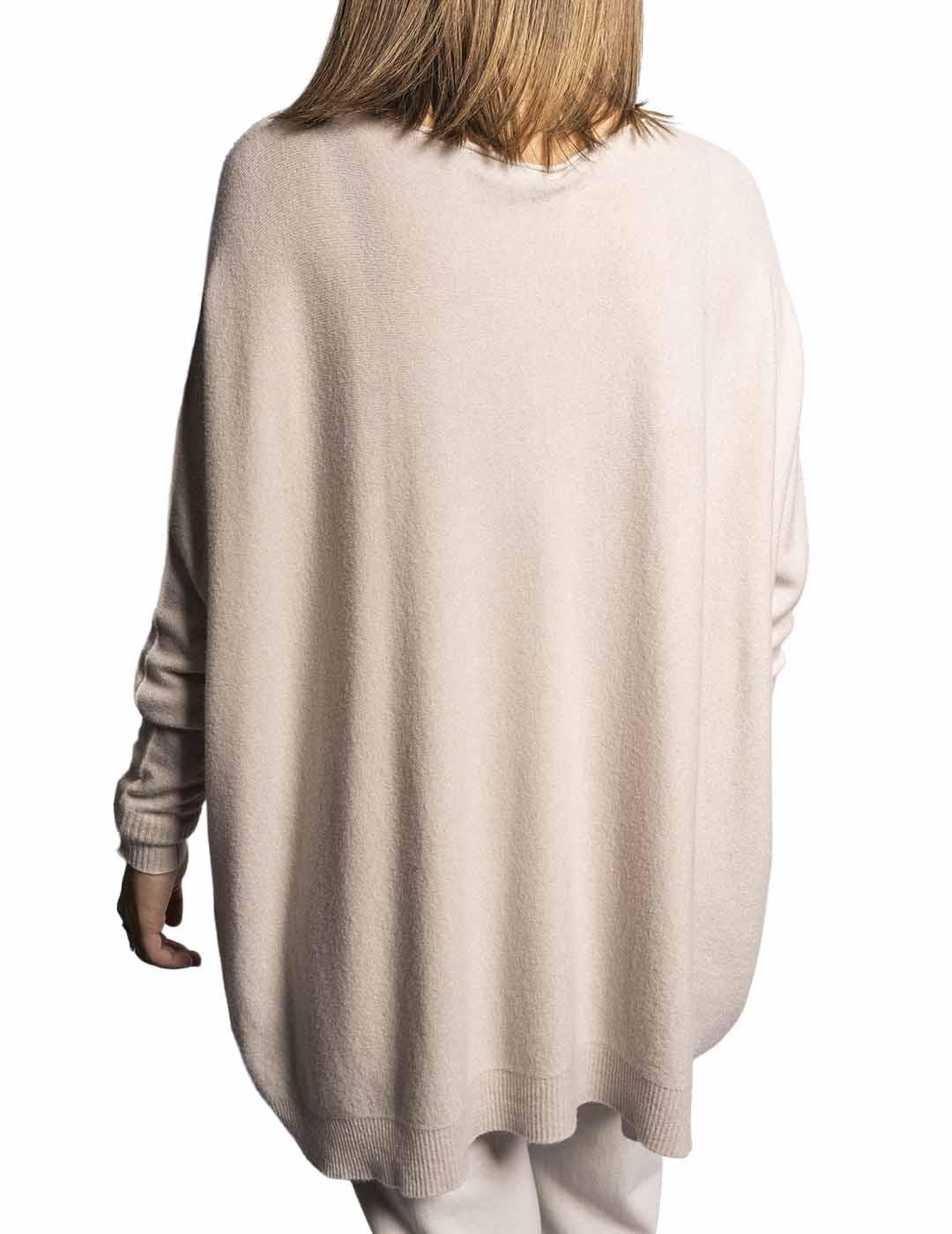 Jersey Carta Libera Over Cuello Caja Crudo