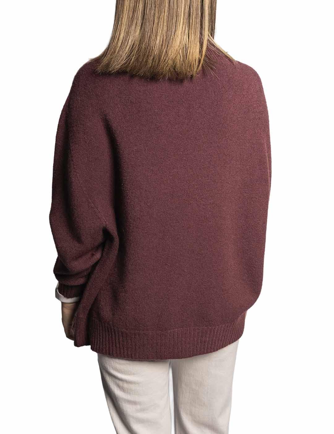 Jersey Carta Libera Over Cisne Burdeos