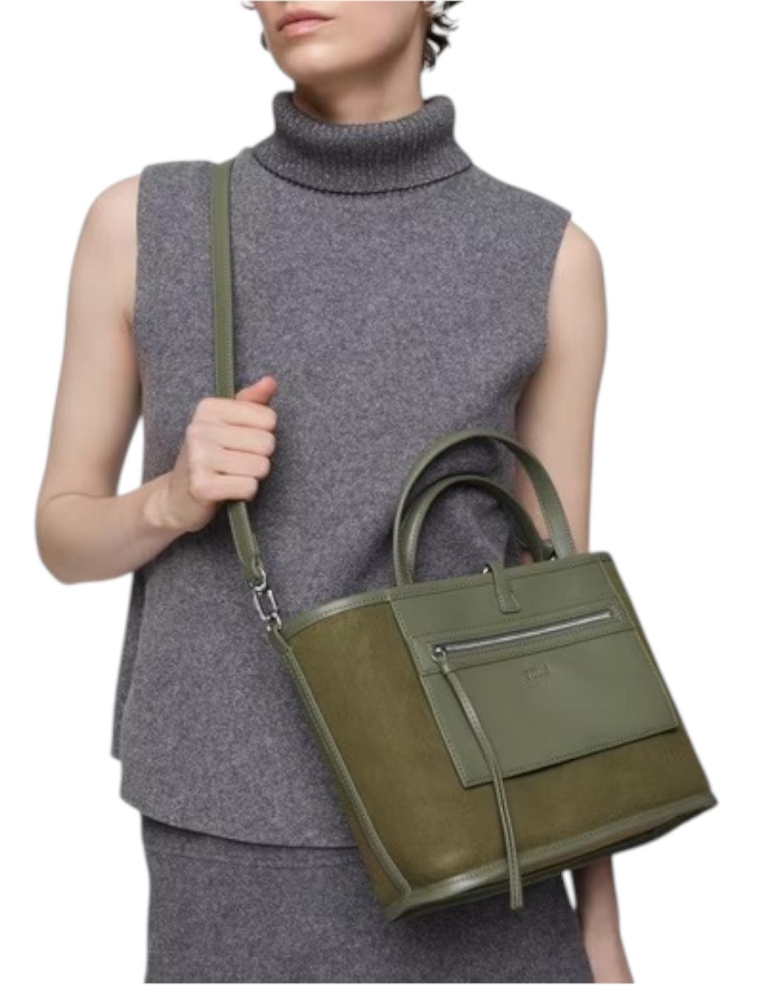 Capazo Tous Mediano Double-Way Manifesto Caqui