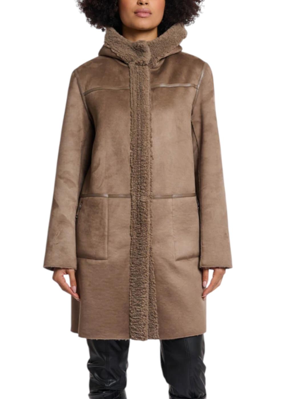 Abrigo Rino&Pelle Reversible Topo