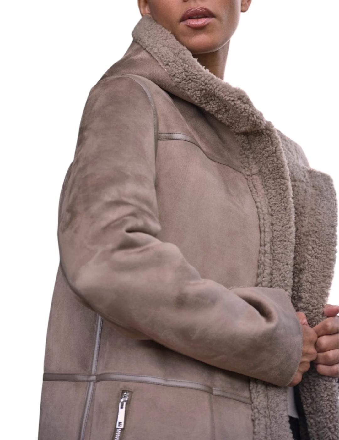 Abrigo Rino&Pelle Reversible Topo