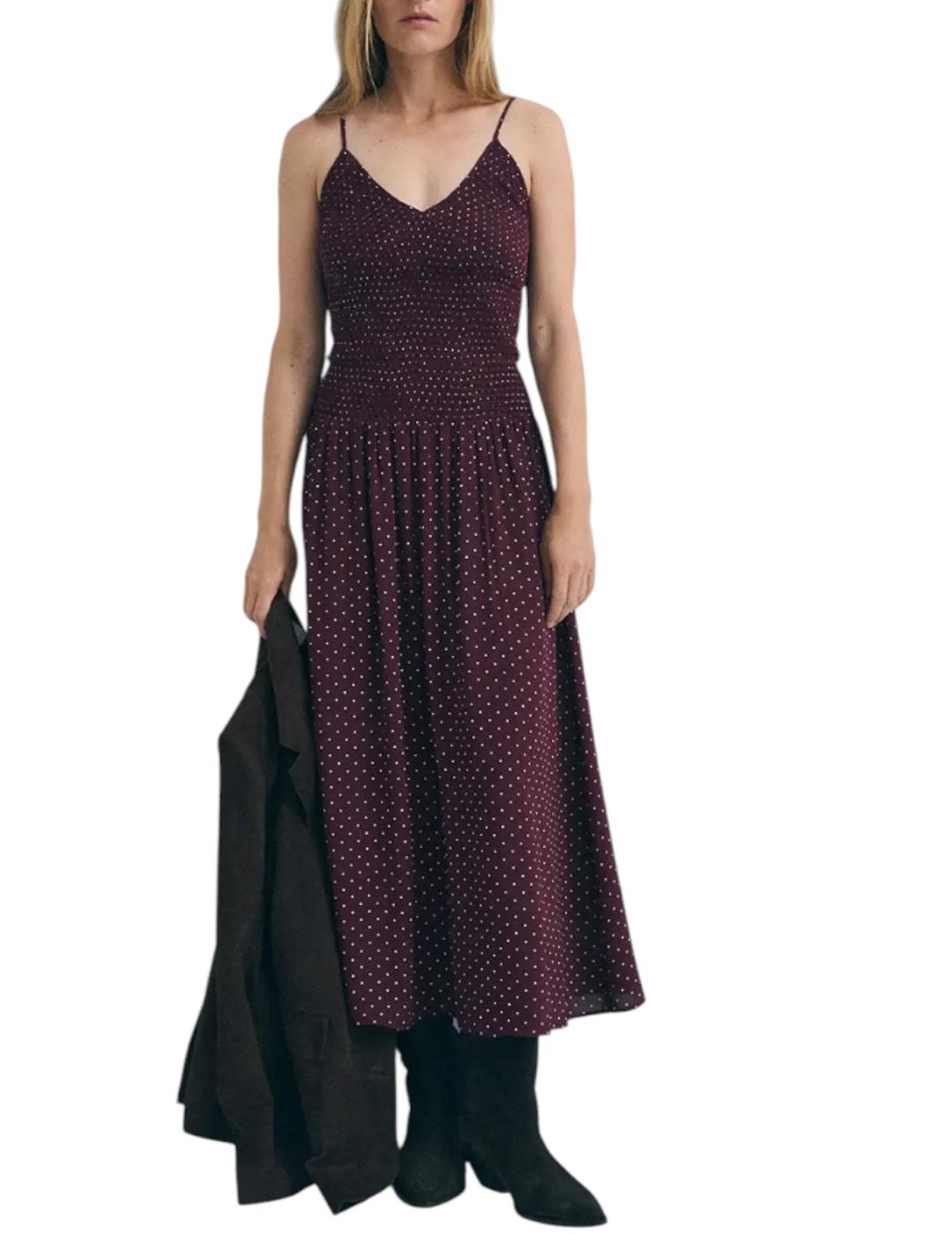 Vestido ese O ese Clementine Burdeos