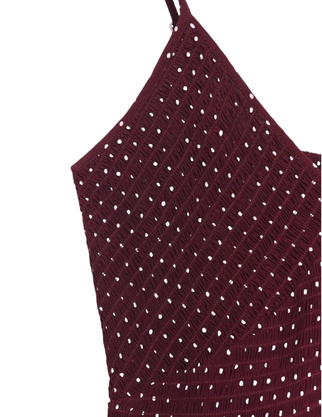 Vestido ese O ese Clementine Burdeos