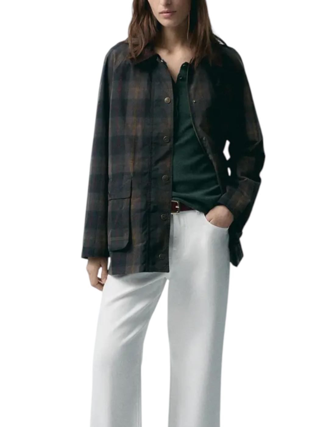 Parka ese O ese Mackenzie Checks Marrón