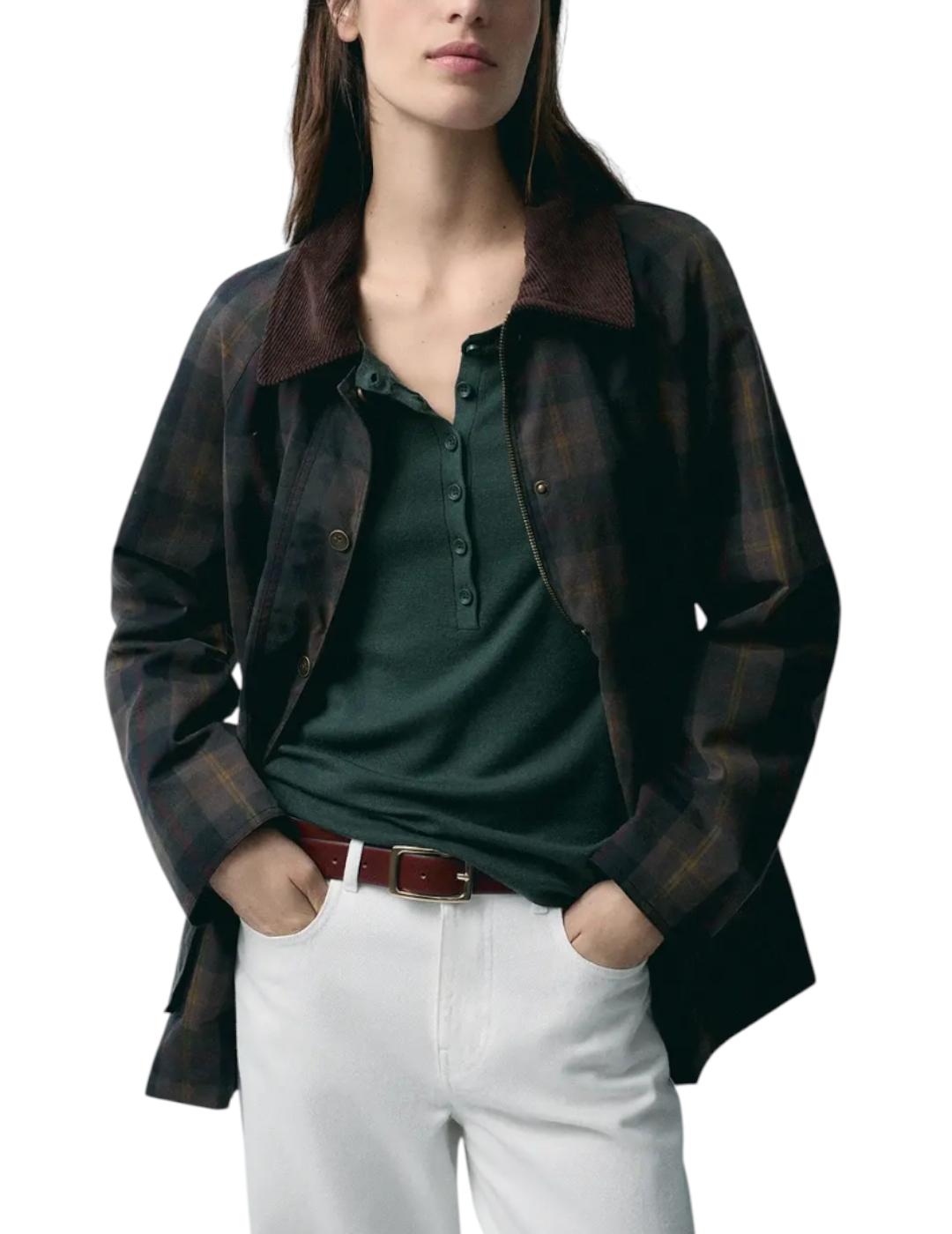 Parka ese O ese Mackenzie Checks Marrón