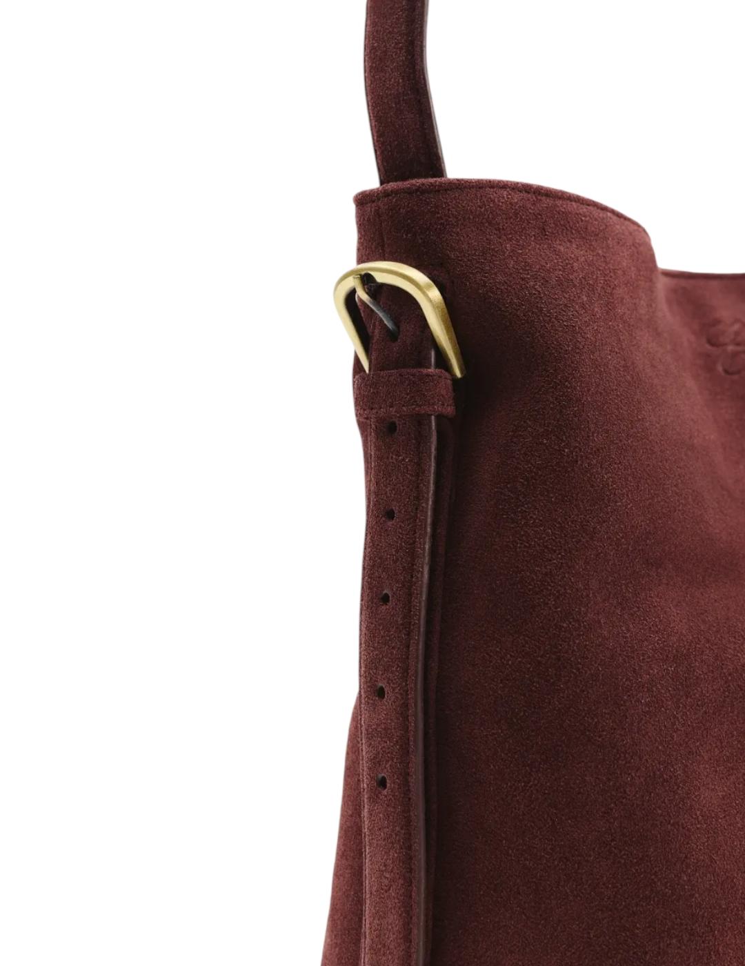 Bolso ese O ese Miranda Suede Burdeos