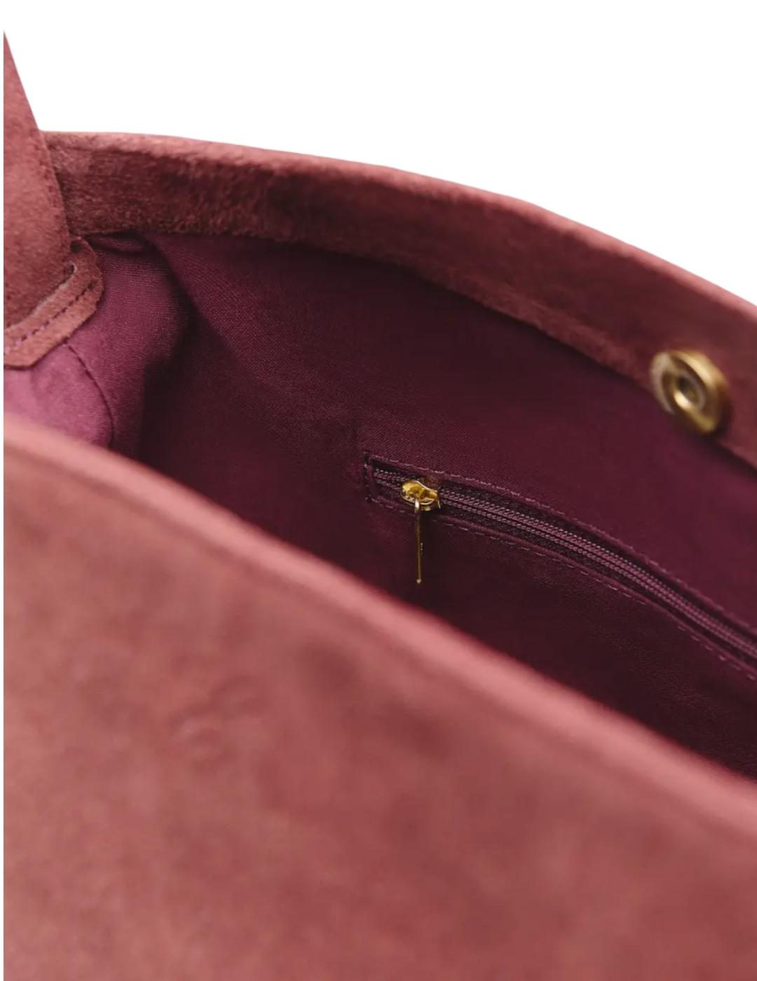 Bolso ese O ese Miranda Suede Burdeos