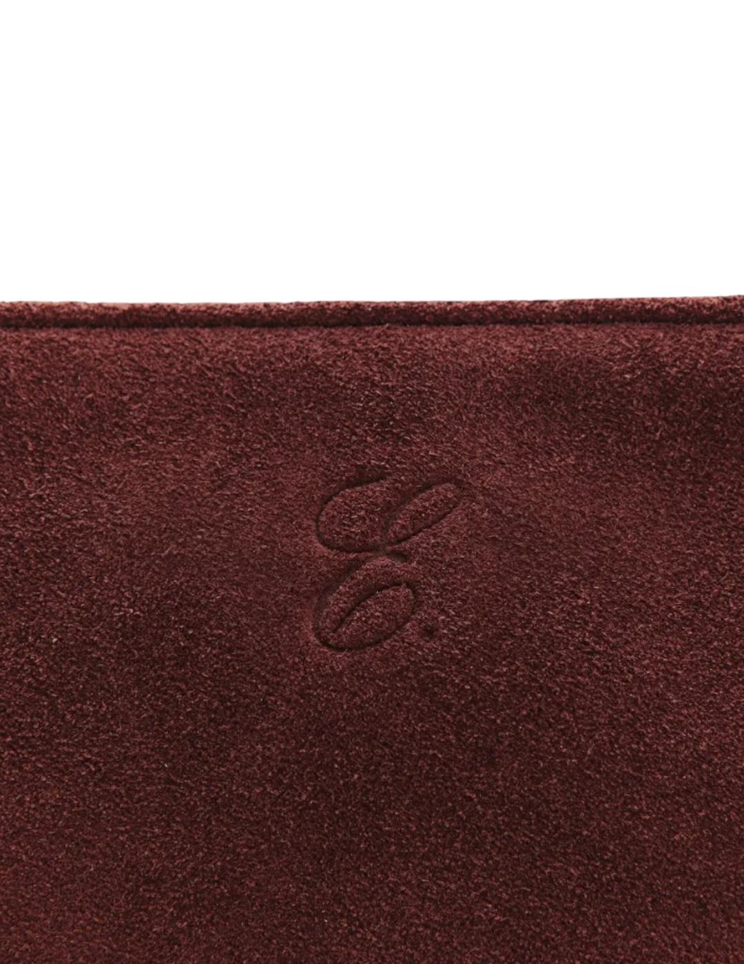 Bolso ese O ese Miranda Suede Burdeos