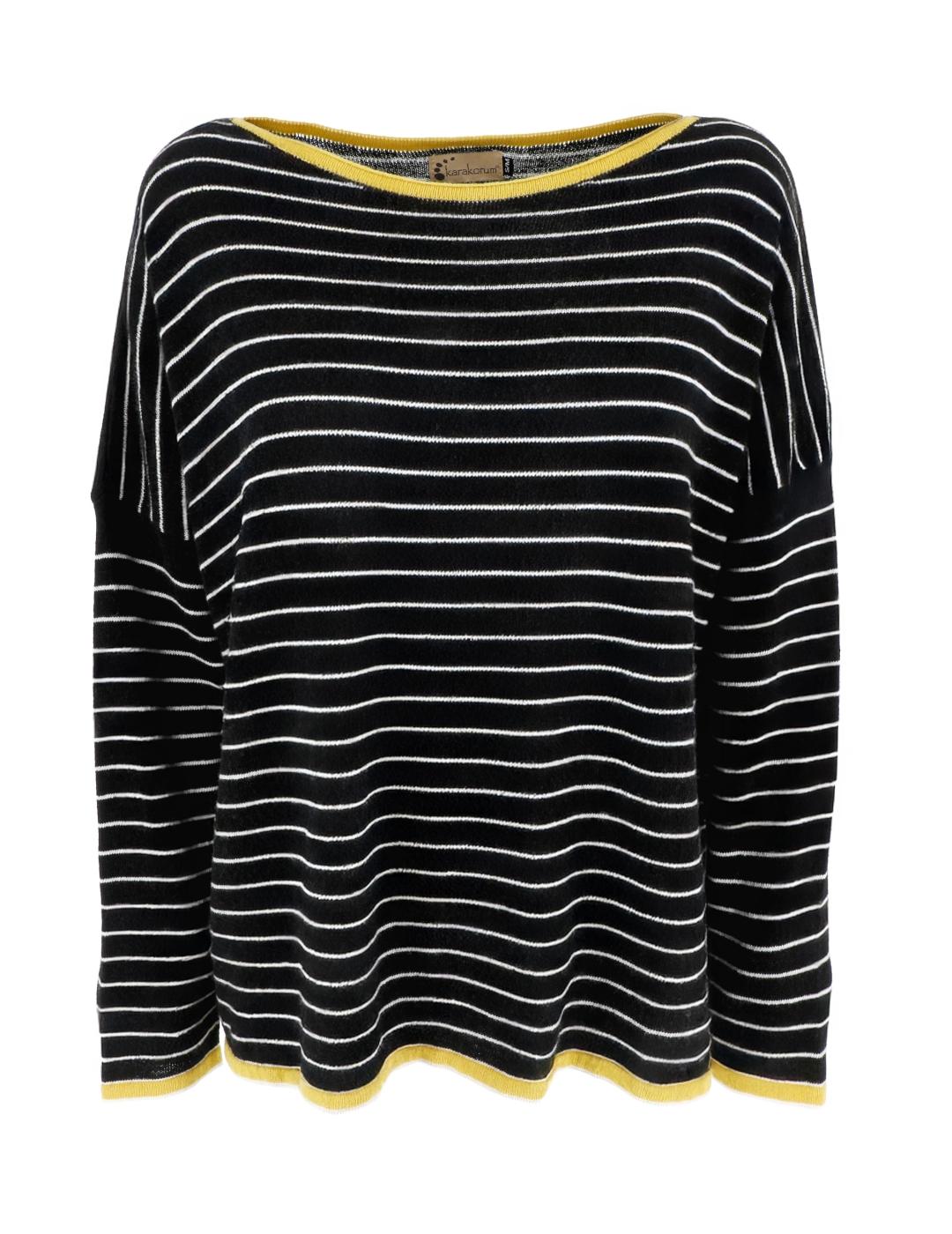 Jersey Karakorum Maglia Fleur Negro