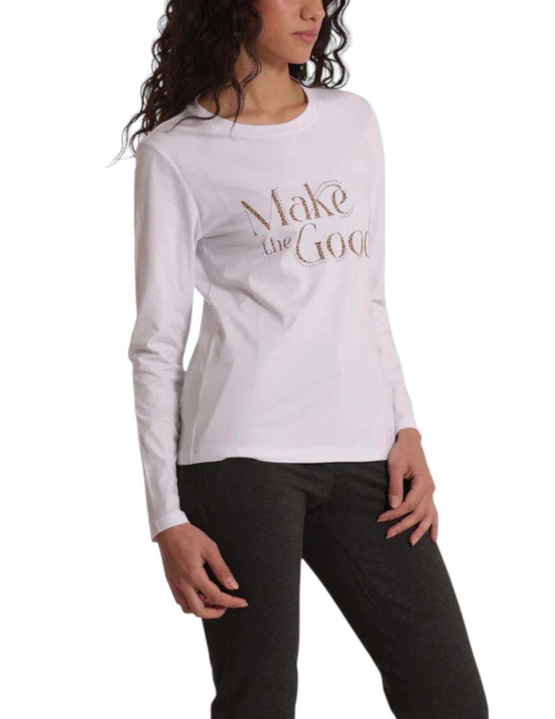 Camiseta Mimi Muà Animal Print Blanco