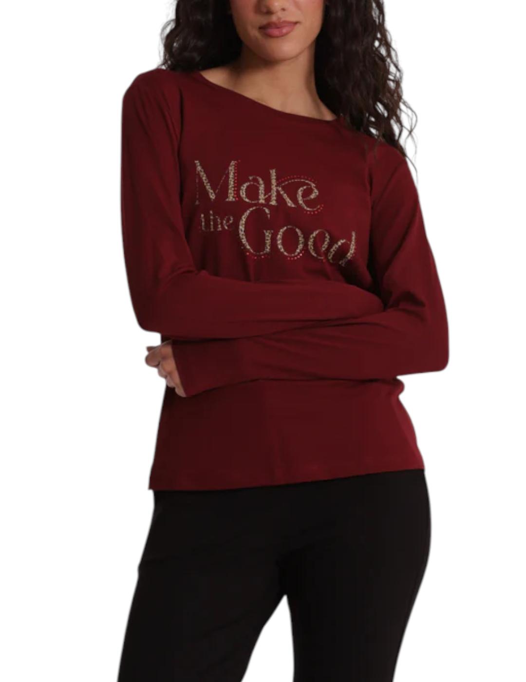 Camiseta Mimi Muà Animal Print Burdeos