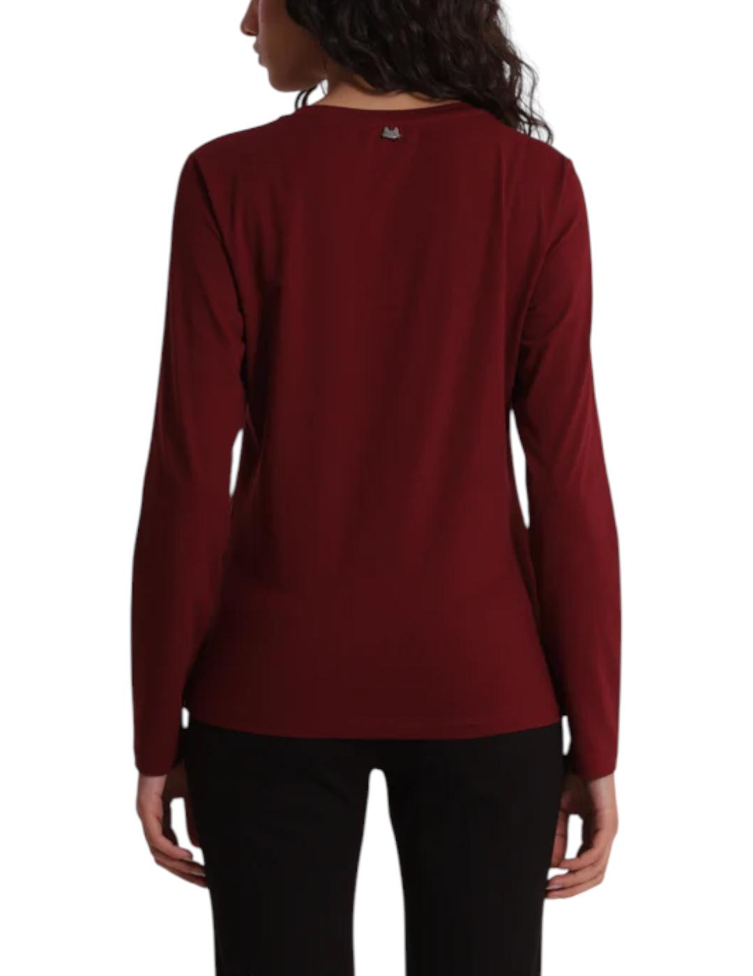 Camiseta Mimi Muà Animal Print Burdeos