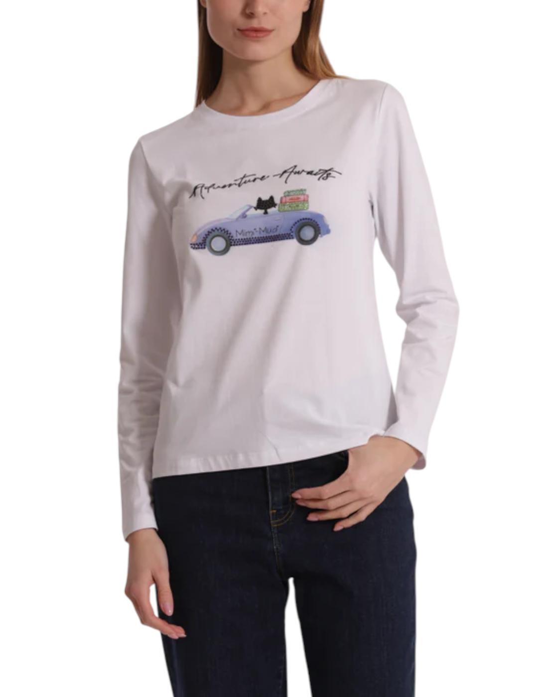 Camiseta Mimi Muà 'Adventure Awaits' Blanca