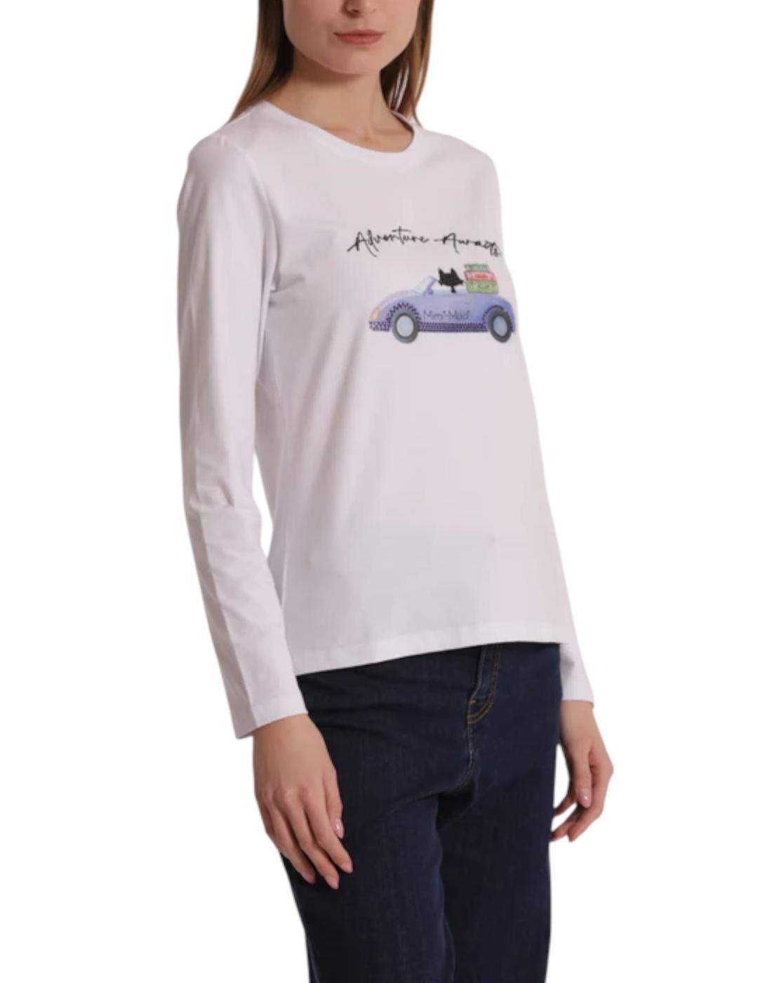 Camiseta Mimi Muà 'Adventure Awaits' Blanca