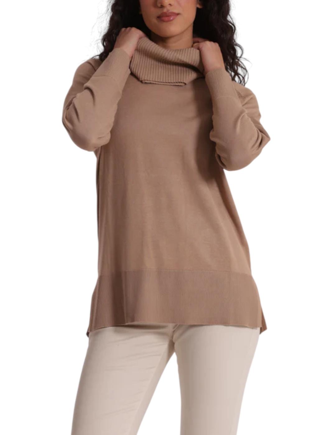 Jersey Mimi Muà Cuello Redondo Camel