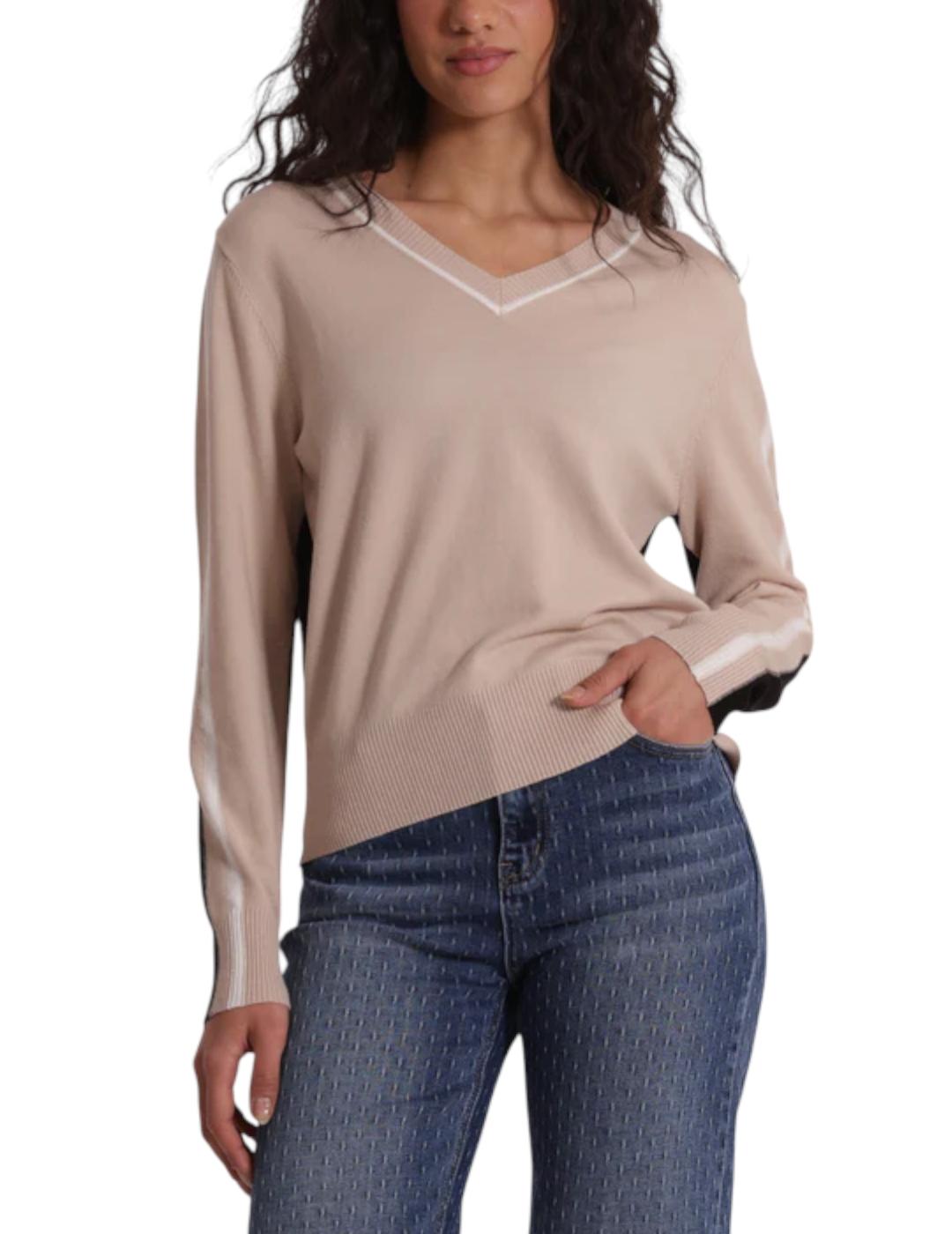 Jersey Mimi-Muà Bicolor Beige