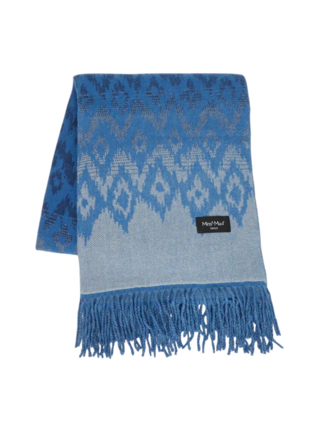 Bufanda Mimi-Muà Motivo Geométrico Azul