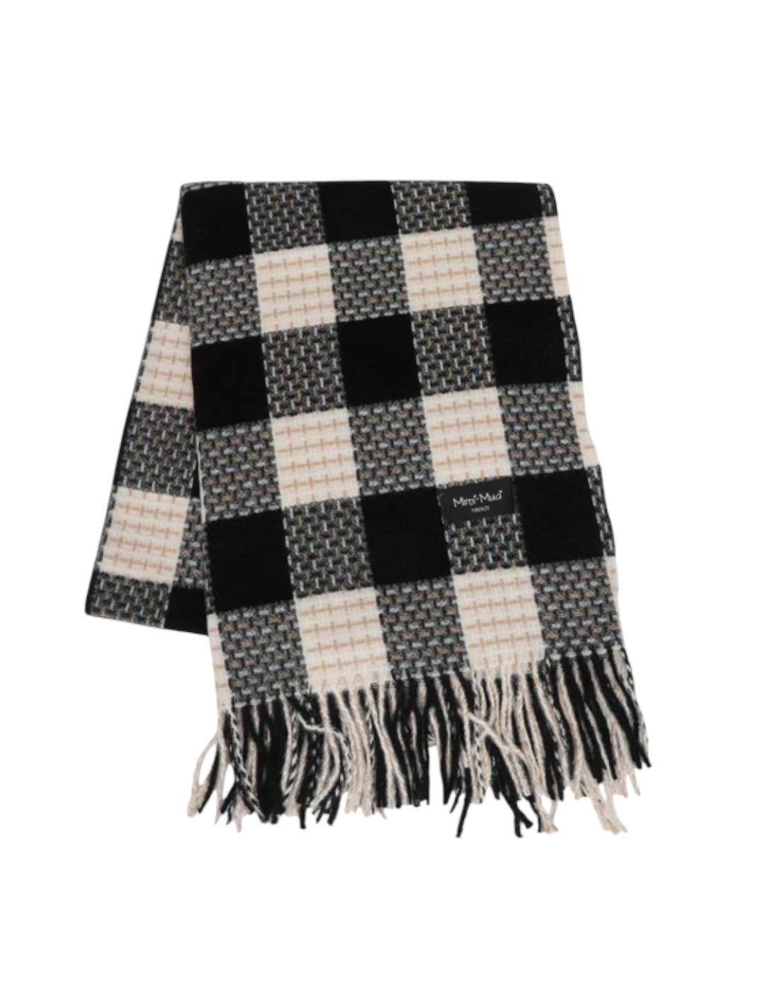 Bufanda Mimi-Muà Cuadros Negro