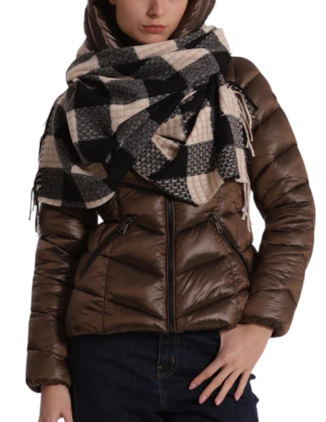 Bufanda Mimi-Muà Cuadros Negro