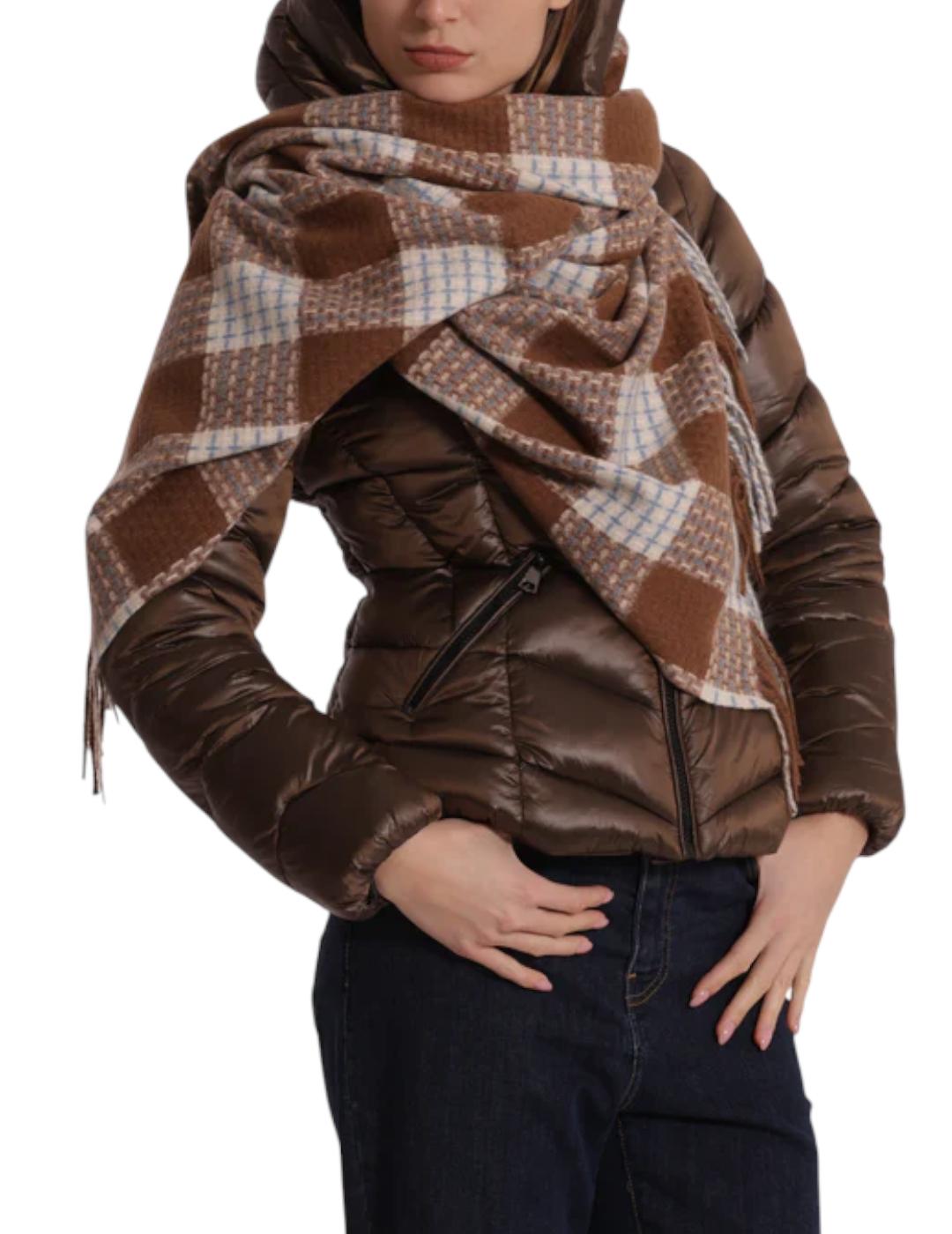 Bufanda Mimi-Muà Cuadros Marrón