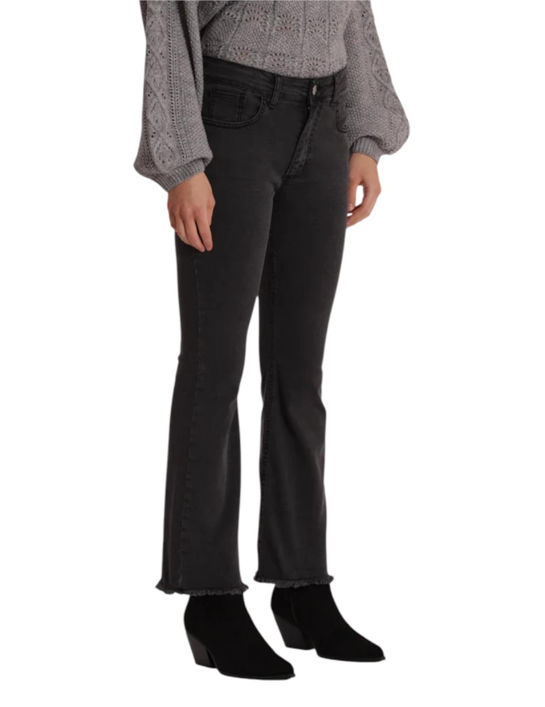 Pantalón Mimi-Muà Jeans Cropped Flare Gris