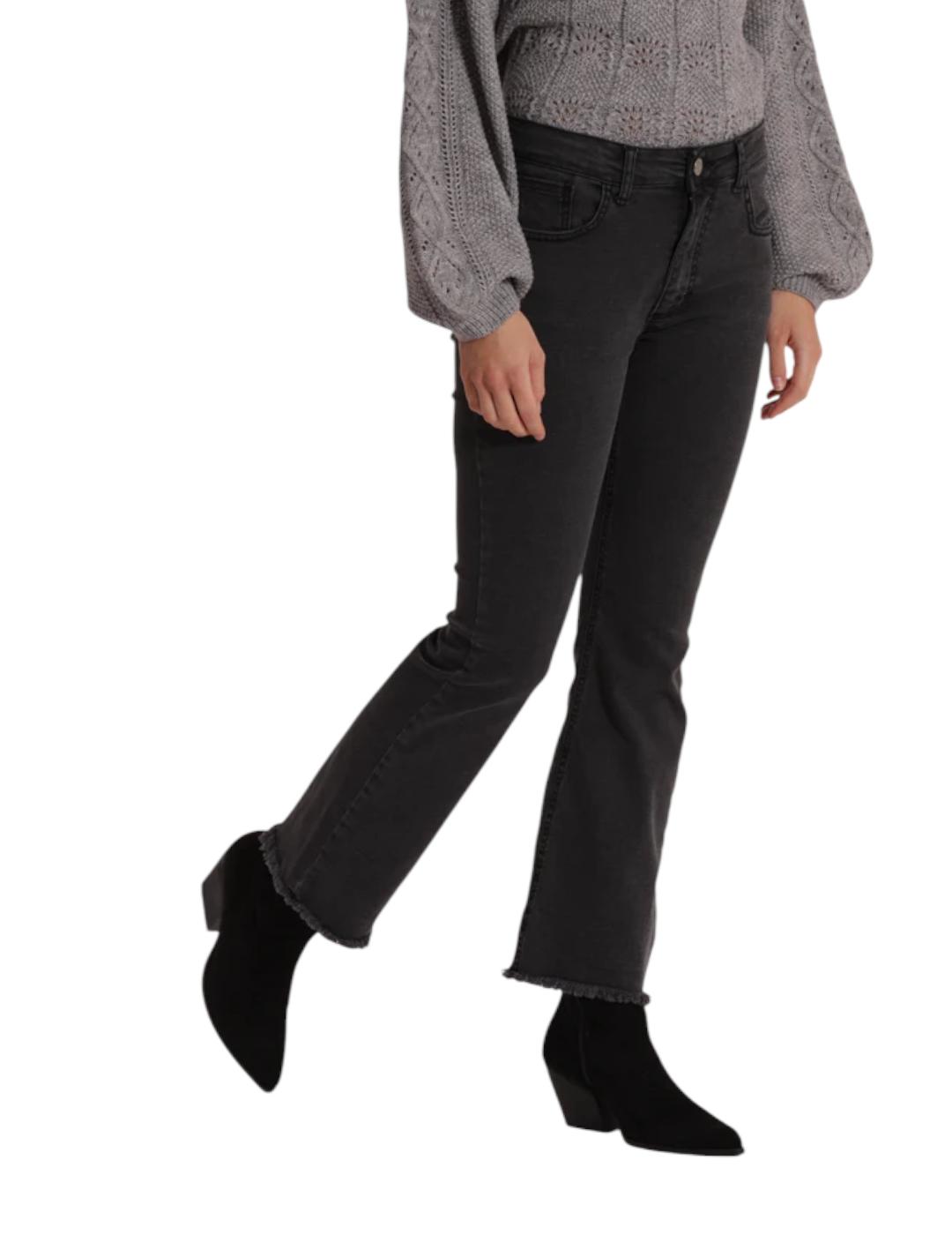 Pantalón Mimi-Muà Jeans Cropped Flare Gris