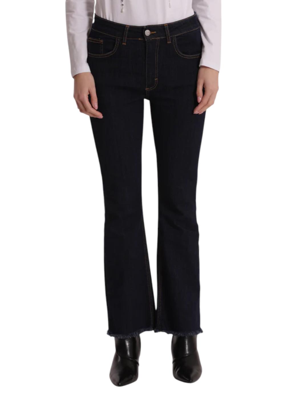 Pantalón Mimi-Muà Jeans Cropped Flare Azul