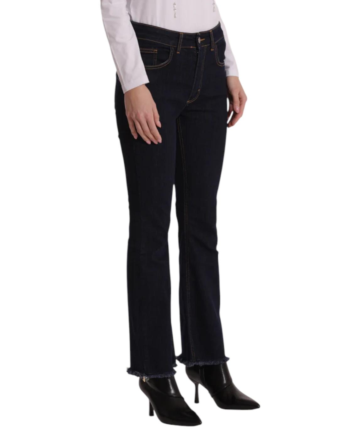 Pantalón Mimi-Muà Jeans Cropped Flare Azul