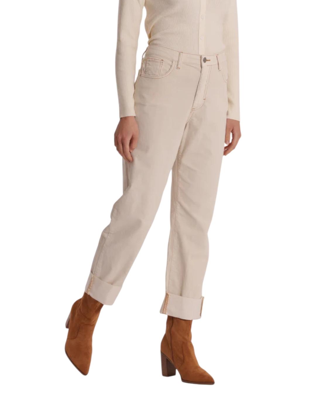 Pantalón Mimi-Muà Pana Con Vuelta Beige