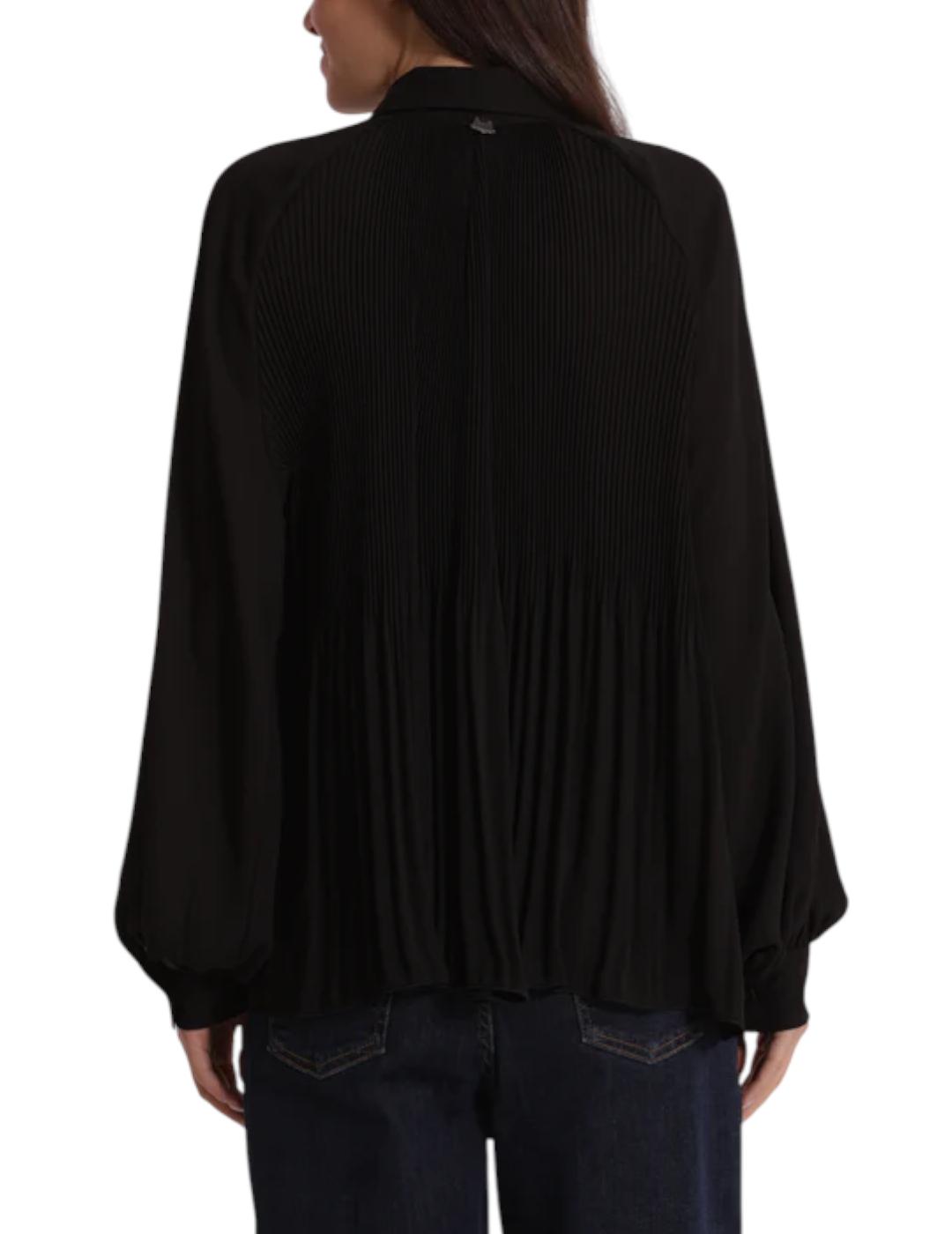 Camisa Mimi-Muà Plisada Negro