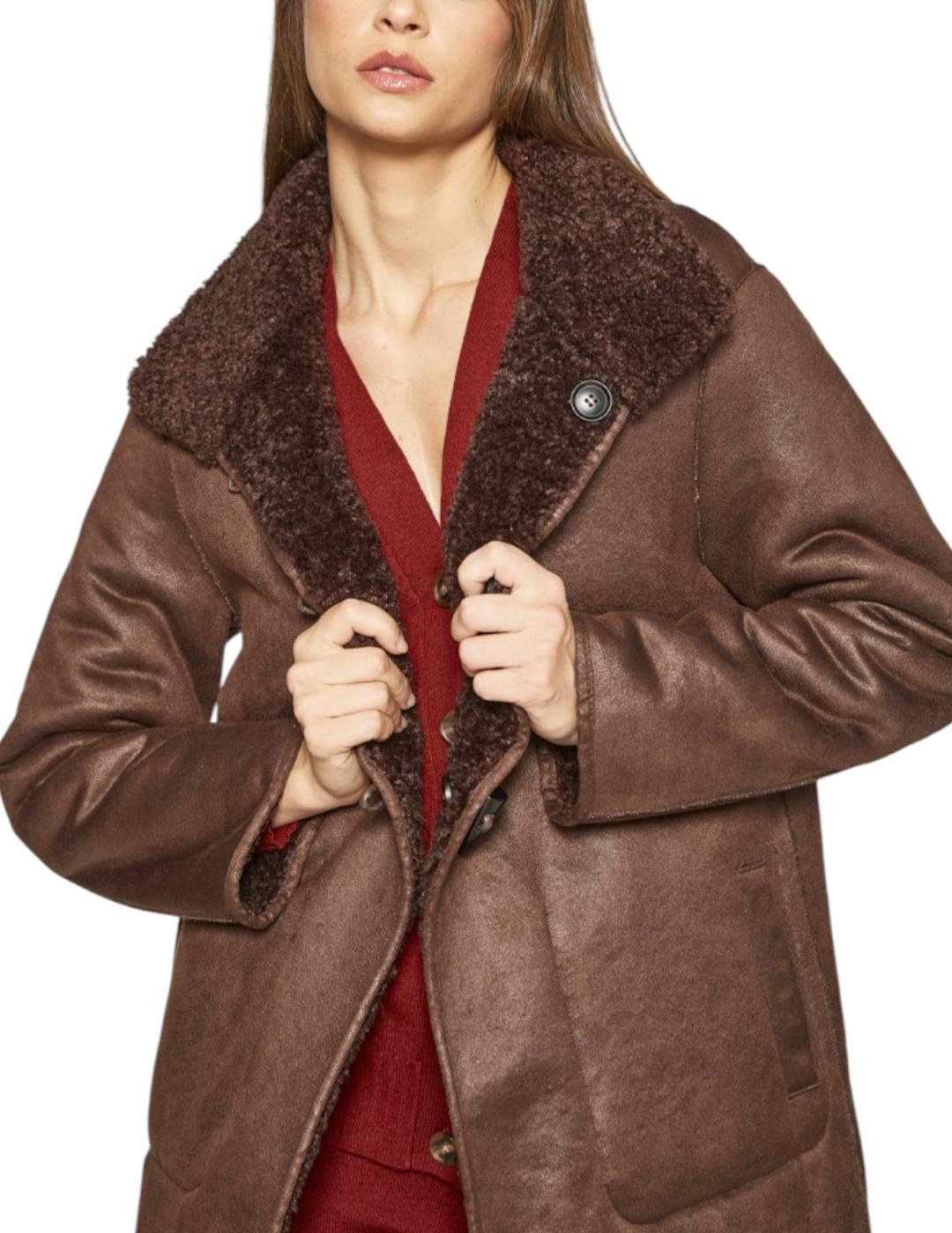 Abrigo VAN-DOS Reversible Marrón