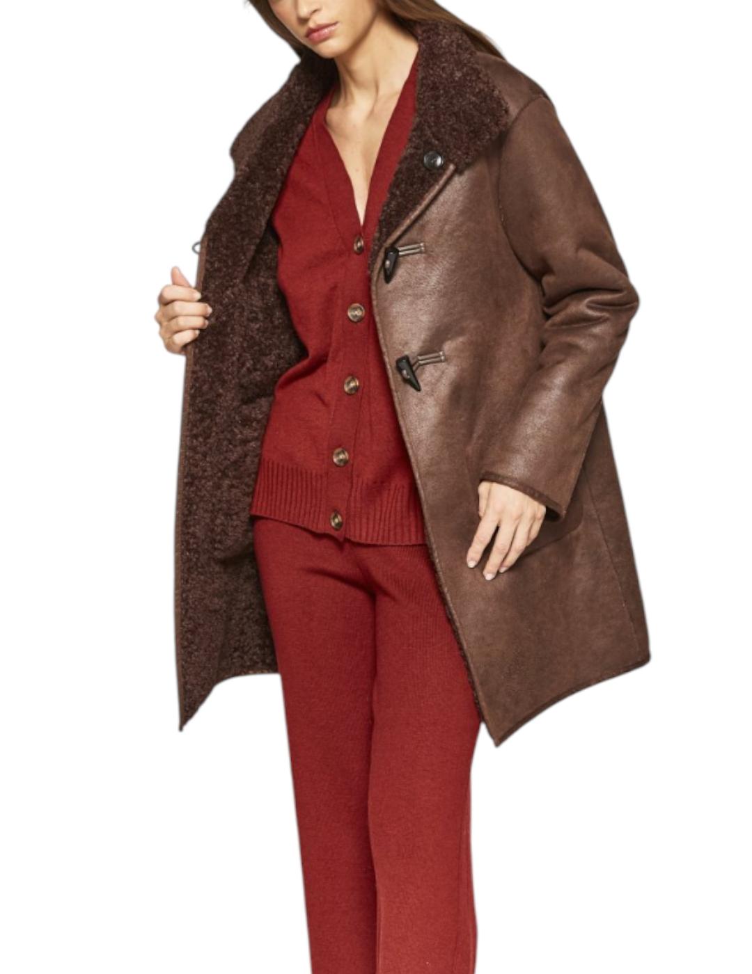 Abrigo VAN-DOS Reversible Marrón