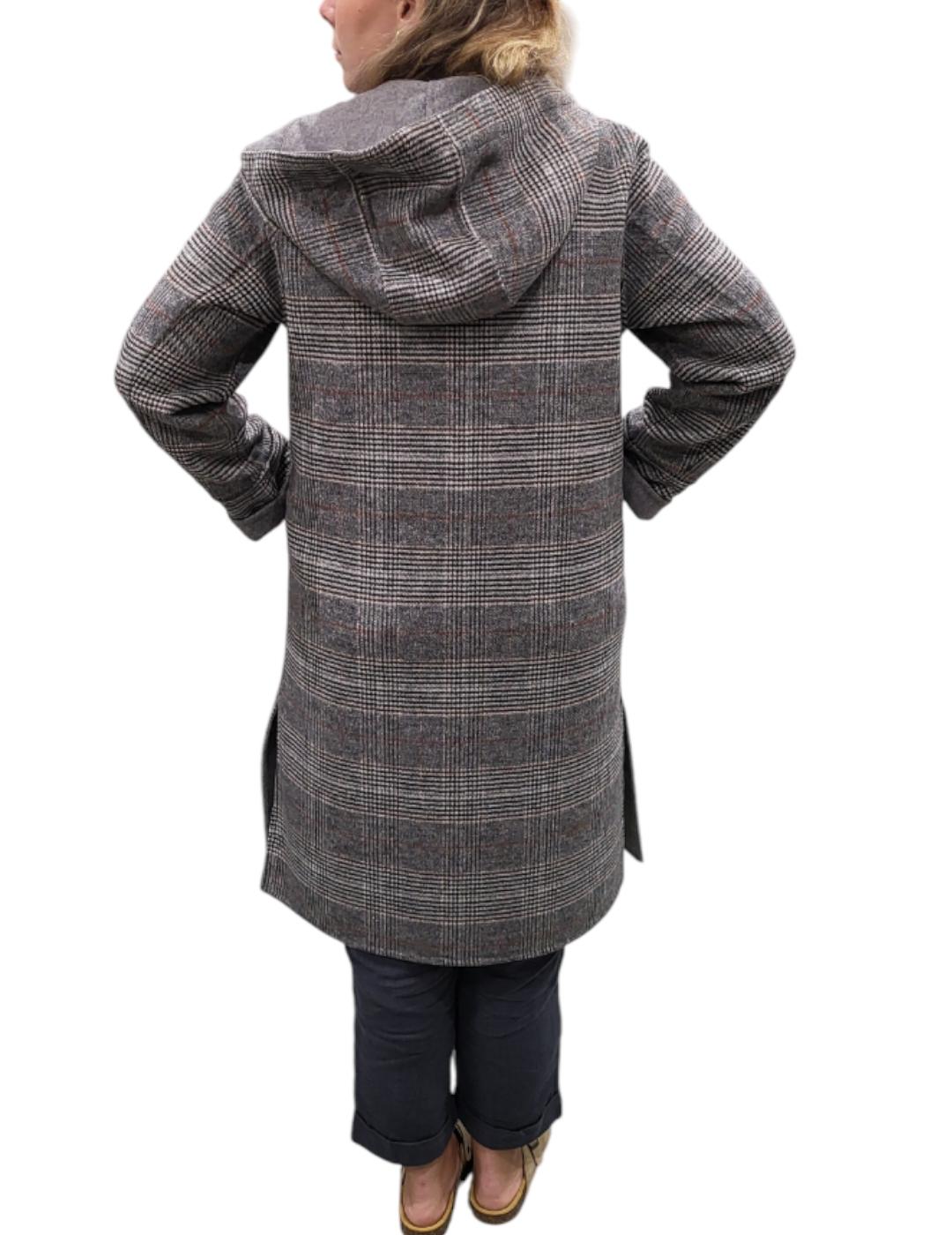 Abrigo VAN-DOS Gales Reversible Gris