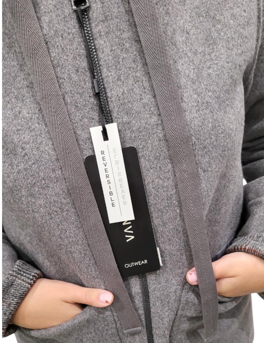 Abrigo VAN-DOS Gales Reversible Gris